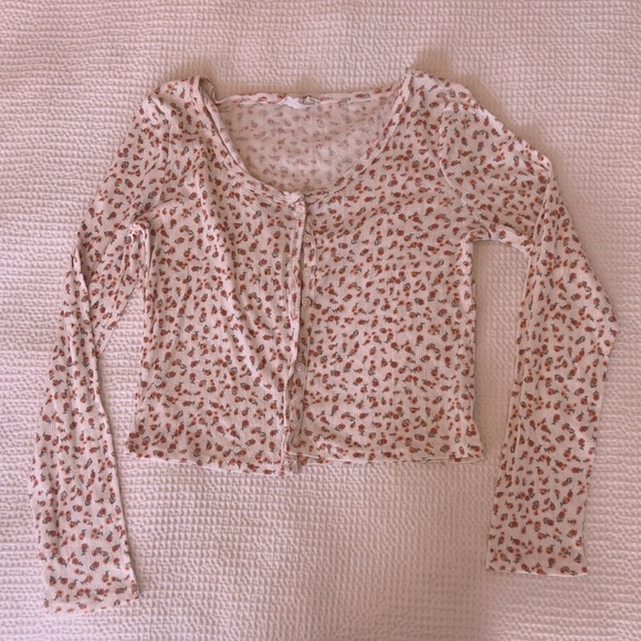 Pink Rose Floral Patterned Cardigan - Picture 1 of 3